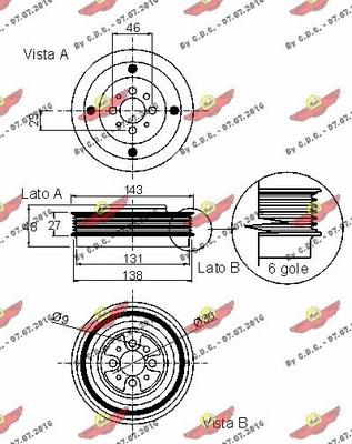 Autokit 03.90021 - Ремінний шків, колінчастий вал avtolavka.club