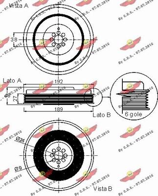 Autokit 03.90185 - Ремінний шків, колінчастий вал avtolavka.club