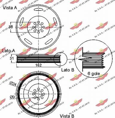 Autokit 03.90245 - Ремінний шків, колінчастий вал avtolavka.club