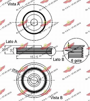 Autokit 03.90227 - Ремінний шків, колінчастий вал avtolavka.club