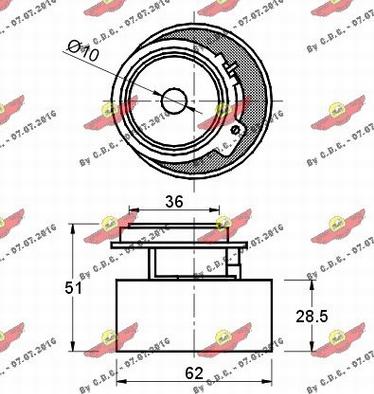 Autokit 03.514 - Натяжна ролик, ремінь ГРМ avtolavka.club