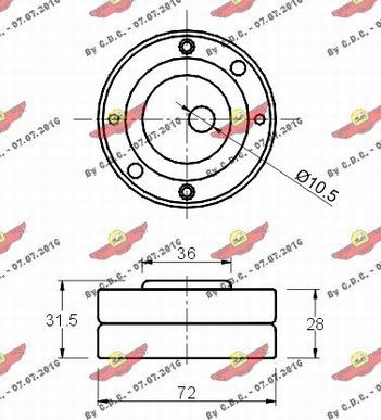 Autokit 03.043 - Натяжна ролик, ремінь ГРМ avtolavka.club