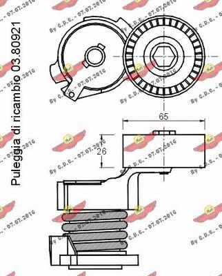 Autokit 03.80914 - Натягувач ременя, клинові зуб. avtolavka.club