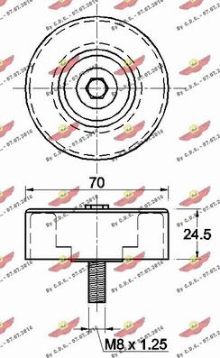 Autokit 03.80455 - Паразитний / провідний ролик, поліклиновий ремінь avtolavka.club