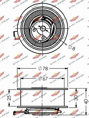 Autokit 03.80511 - Натяжна ролик, ремінь ГРМ avtolavka.club