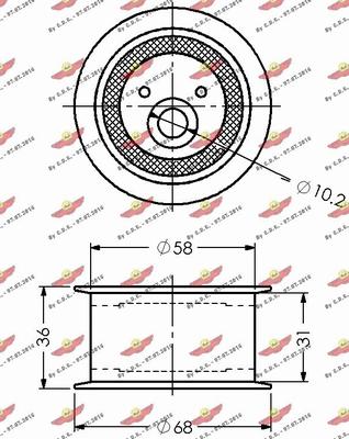 Autokit 03.80150 - Натяжна ролик, ремінь ГРМ avtolavka.club