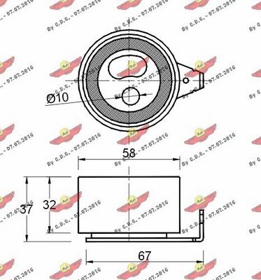 Autokit 03.80854 - Натяжна ролик, ремінь ГРМ avtolavka.club