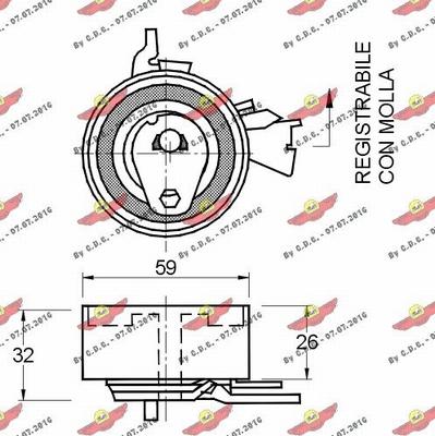 Autokit 03.80860 - Натяжна ролик, ремінь ГРМ avtolavka.club