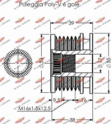 Autokit 03.80340 - Ремінний шків, генератор avtolavka.club