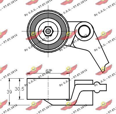 Autokit 03.80366 - Натяжна ролик, ремінь ГРМ avtolavka.club