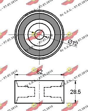 Autokit 03.80367 - Паразитний / Провідний ролик, зубчастий ремінь avtolavka.club