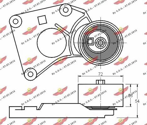 Autokit 03.80259 - Натяжна ролик, ремінь ГРМ avtolavka.club