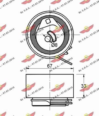 Autokit 03.80702 - Натяжна ролик, ремінь ГРМ avtolavka.club