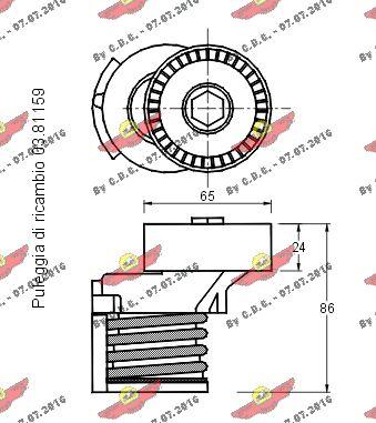 Autokit 03.81158 - Натягувач ременя, клинові зуб. avtolavka.club