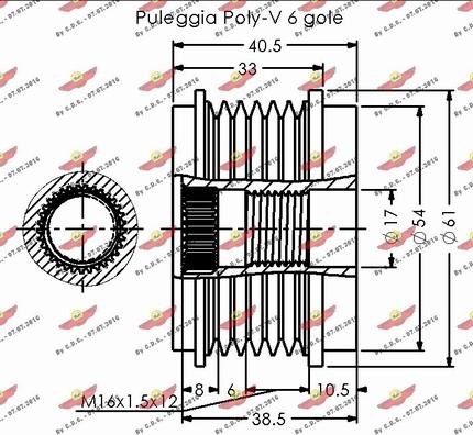 Autokit 03.81850 - Ремінний шків, генератор avtolavka.club