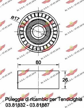 Autokit 03.81833 - Паразитний / провідний ролик, поліклиновий ремінь avtolavka.club