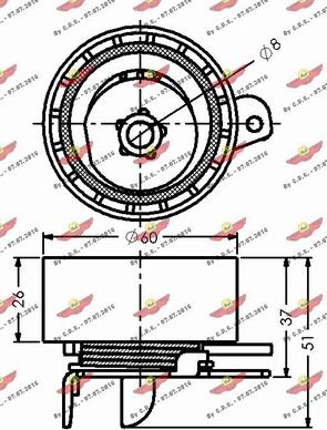 Autokit 03.81826 - Натяжна ролик, ремінь ГРМ avtolavka.club