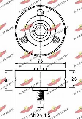 Autokit 03.81268 - Паразитний / провідний ролик, поліклиновий ремінь avtolavka.club