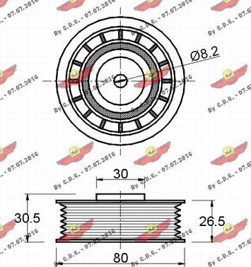 Autokit 03.238 - Паразитний / провідний ролик, поліклиновий ремінь avtolavka.club
