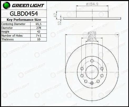 AutomotiveAdriado GLBD0454 - Гальмівний диск avtolavka.club