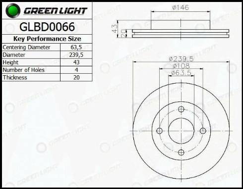 AutomotiveAdriado GLBD0066 - Гальмівний диск avtolavka.club