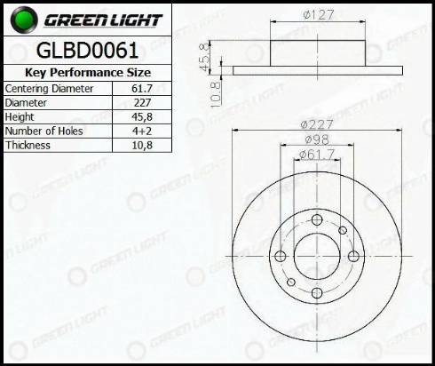 AutomotiveAdriado GLBD0061 - Гальмівний диск avtolavka.club