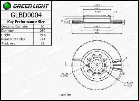 AutomotiveAdriado GLBD0004 - Гальмівний диск avtolavka.club