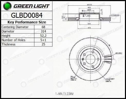 AutomotiveAdriado GLBD0084 - Гальмівний диск avtolavka.club