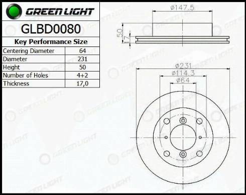 AutomotiveAdriado GLBD0080 - Гальмівний диск avtolavka.club