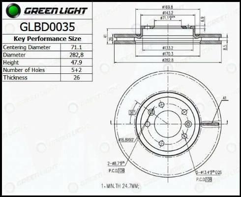 AutomotiveAdriado GLBD0035 - Гальмівний диск avtolavka.club