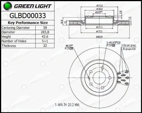 AutomotiveAdriado GLBD0033 - Гальмівний диск avtolavka.club