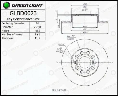 AutomotiveAdriado GLBD0023 - Гальмівний диск avtolavka.club