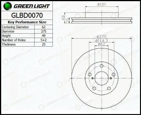 AutomotiveAdriado GLBD0070 - Гальмівний диск avtolavka.club