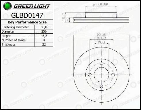 AutomotiveAdriado GLBD0147 - Гальмівний диск avtolavka.club