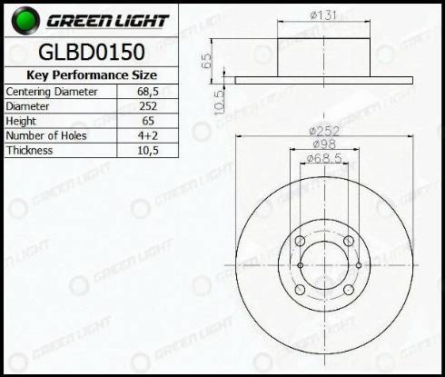 AutomotiveAdriado GLBD0150 - Гальмівний диск avtolavka.club