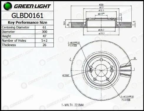 AutomotiveAdriado GLBD0161 - Гальмівний диск avtolavka.club