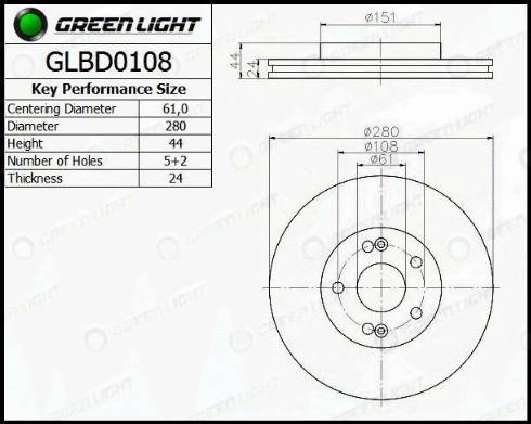 AutomotiveAdriado GLBD0108 - Гальмівний диск avtolavka.club