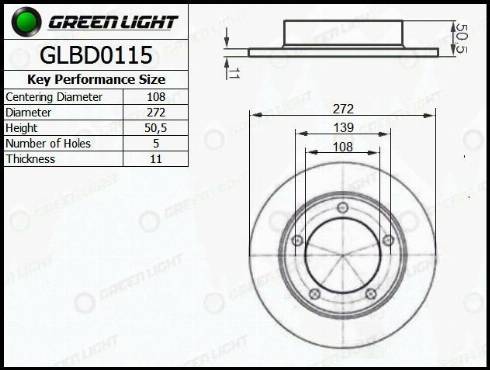 AutomotiveAdriado GLBD0115 - Гальмівний диск avtolavka.club