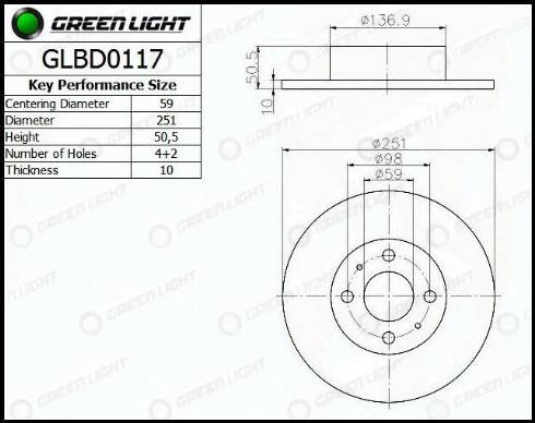 AutomotiveAdriado GLBD0117 - Гальмівний диск avtolavka.club