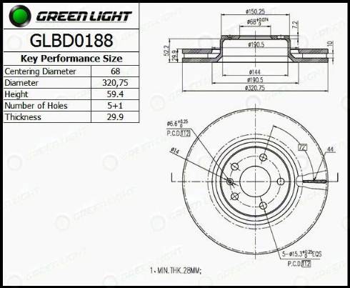 AutomotiveAdriado GLBD0188 - Гальмівний диск avtolavka.club