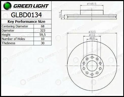 AutomotiveAdriado GLBD0134 - Гальмівний диск avtolavka.club