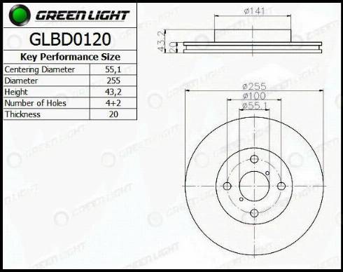 AutomotiveAdriado GLBD0120 - Гальмівний диск avtolavka.club