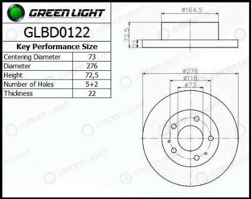 AutomotiveAdriado GLBD0122 - Гальмівний диск avtolavka.club