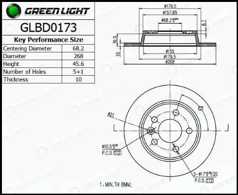 AutomotiveAdriado GLBD0173 - Гальмівний диск avtolavka.club