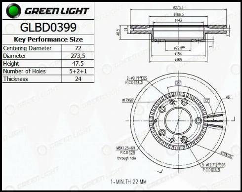 AutomotiveAdriado GLBD0399 - Гальмівний диск avtolavka.club