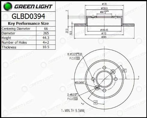 AutomotiveAdriado GLBD0394 - Гальмівний диск avtolavka.club