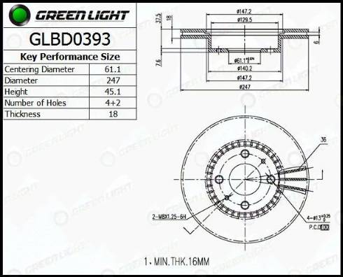 AutomotiveAdriado GLBD0393 - Гальмівний диск avtolavka.club