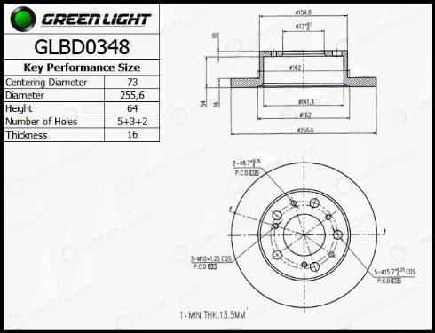 AutomotiveAdriado GLBD0348 - Гальмівний диск avtolavka.club