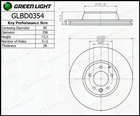 AutomotiveAdriado GLBD0354 - Гальмівний диск avtolavka.club