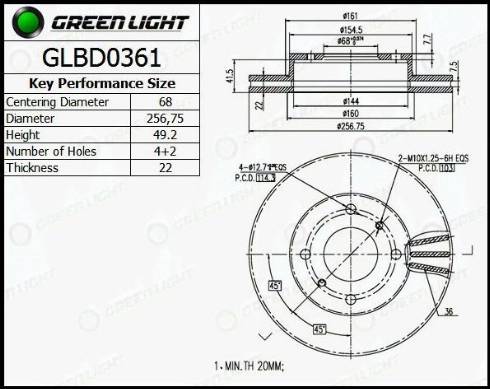 AutomotiveAdriado GLBD0361 - Гальмівний диск avtolavka.club